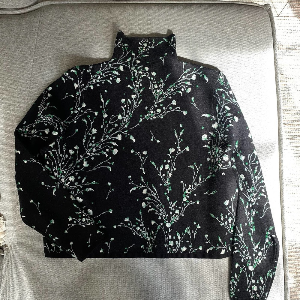 & Other Stories wildflower print turtleneck sweater